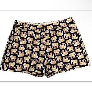 Crown and Ivy Shorts Size 12 Elephants green pink blue